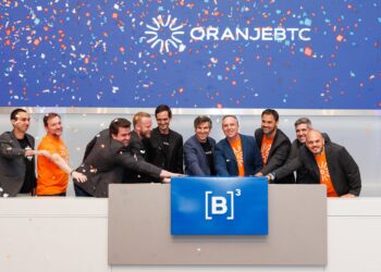 Novata da bolsa, OranjeBTC (OBTCE3) derrete e vira metade do que valia no IPO